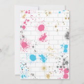 Hip Hop Gender Live Uitnodiging, jongen of meisje Kaart (Achterkant)