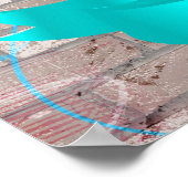 Hip Hop Gender onthullen Poster Paars en Blauwgroe (Hoek)