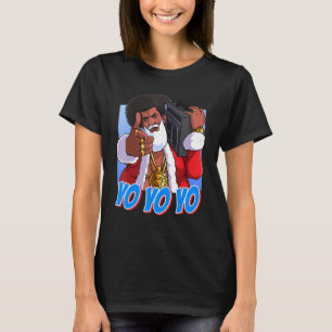 Hip Hop Ghetto Kerstman Kerstmis Gangster T-shirt