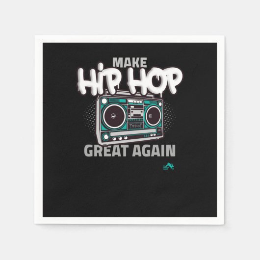 Hip Hop Gift | Maak Hip Hop weer geweldig Servet (Voorkant)