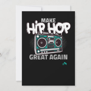 Hip Hop Gift   Make Hip Hop Great Again Feestdagenkaart