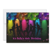 Hip Hop Girl Birthday Custom Invitation