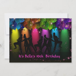 Hip Hop Girl Birthday Custom Invitation Kaart