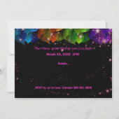 Hip Hop Girl Birthday Custom Invitation Kaart (Achterkant)