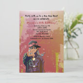 Hip Hop Girl Birthday Party Invitation Kaart (Staand voorkant)