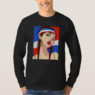 Hip Hop Girl Dominicana Pride Dominicaanse Republi T-shirt