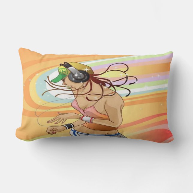 Hip Hop Girl Pillow Kussen (Voorkant)