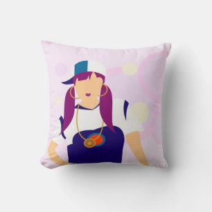 Hip Hop Girl Pillow Kussen
