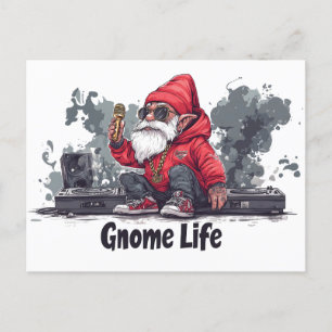 Hip Hop Gnome Illustratie - Gnome Life Briefkaart
