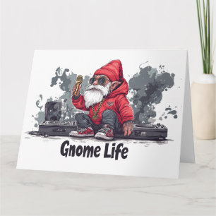 Hip Hop Gnome Illustratie - Gnome Life Kaart