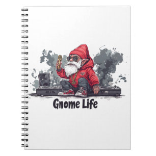 Hip Hop Gnome Illustratie - Gnome Life Notitieboek