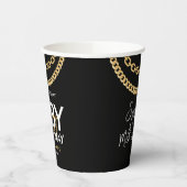 Hip Hop Gold Chain Baby shower Papieren Bekers (Links)