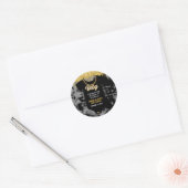 Hip Hop Gold Chain Baby shower Ronde Sticker (Envelop)