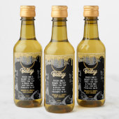 Hip Hop Gold Chain Baby shower Wijn Etiket (Flessen)