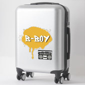 Hip Hop Gold Graffiti B-Boy Gender onthulling Sticker (Koffer)