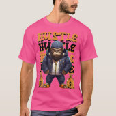 Hip Hop Gorilla Hustle Geld Aap Streetwear Dier T-shirt (Voorkant)