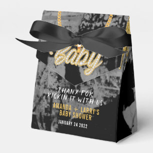 Hip Hop Gouden Ketting Baby Shower Bedankdoosjes