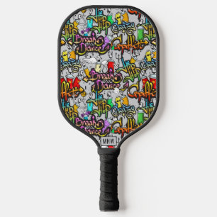 Hip Hop Graffiti aangepast monogram Pickleball Paddle