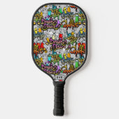 Hip Hop Graffiti aangepast monogram Pickleball Paddle (Achterkant)