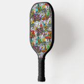 Hip Hop Graffiti aangepast monogram Pickleball Paddle (Links)