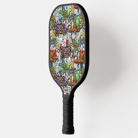 Hip Hop Graffiti aangepast monogram Pickleball Paddle (Links)