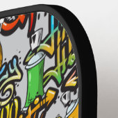 Hip Hop Graffiti aangepast monogram Pickleball Paddle (Links Detail)