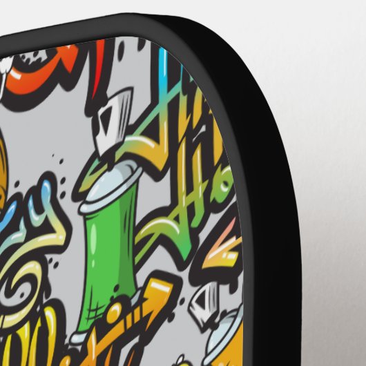 Hip Hop Graffiti aangepast monogram Pickleball Paddle (Links Detail)