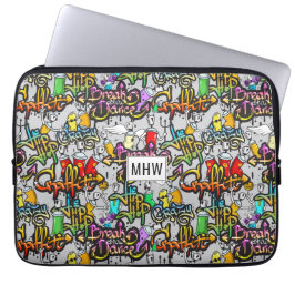 Hip Hop Graffiti aangepaste monogram laptop mouwen Sleeve