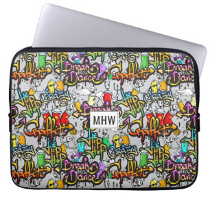 Hip Hop Graffiti aangepaste monogram laptop mouwen Sleeve