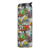 Hip Hop Graffiti aangepaste monogram tumbler Thermosbeker (Gedraaid links)