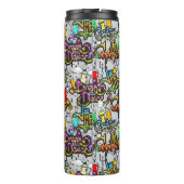 Hip Hop Graffiti aangepaste monogram tumbler Thermosbeker (Achterkant)