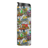 Hip Hop Graffiti aangepaste monogram tumbler Thermosbeker (Geroteerd rechts)