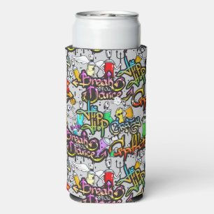 Hip Hop Graffiti, aangepaste naam Seltzer Blikjeskoeler