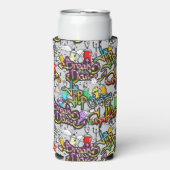 Hip Hop Graffiti, aangepaste naam Seltzer Blikjeskoeler (Seltzer Voorkant)