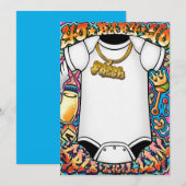 Hip Hop Graffiti Baby Shower Invitaties Kaart (Voorkant / Achterkant)