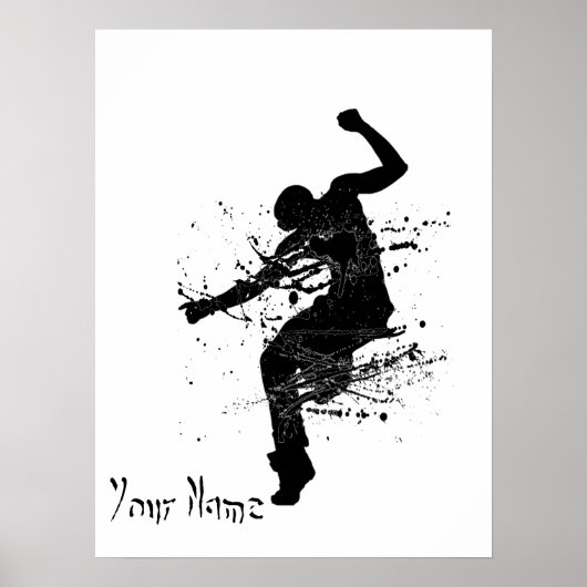 Hip Hop Graffiti Dancer Persoonlijk Poster (Voorkant)