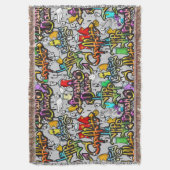 Hip Hop Graffiti goot deken (Voorkant Verticaal)