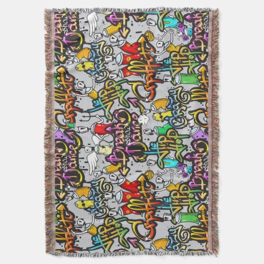 Hip Hop Graffiti goot deken (Voorkant Verticaal)