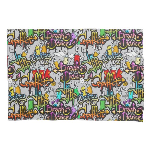 Hip Hop Graffiti-kussenslopen Kussensloop (Voorkant)