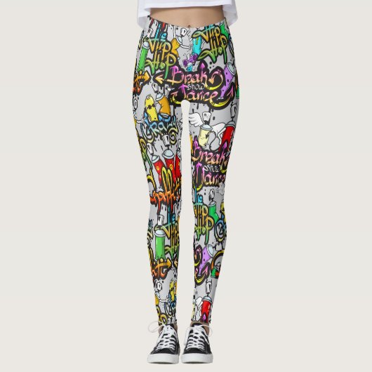 Hip Hop Graffiti leggings (Voorkant)