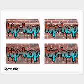 hip hop graffiti ontwerp rechthoekige sticker (Vel)