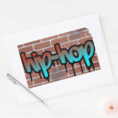 hip hop graffiti ontwerp rechthoekige sticker (Envelop)