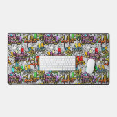 Hip Hop Graffiti Patroon Bureaumat (Keyboard & Muis)