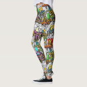 Hip Hop Graffiti Patroon Leggings (Links)