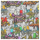 Hip Hop Graffiti Patroonstructuur Stof (Swatch)