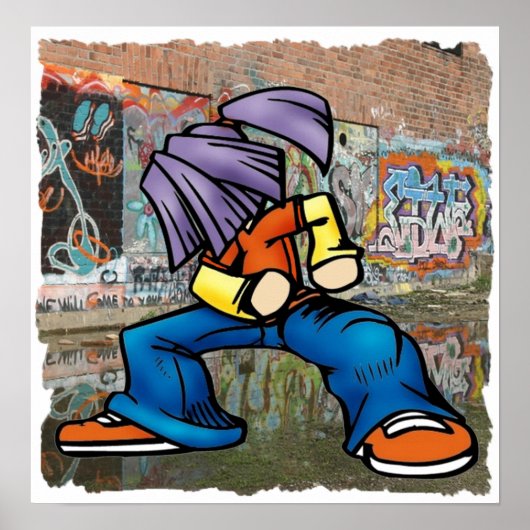Hip Hop graffiti poster (Voorkant)