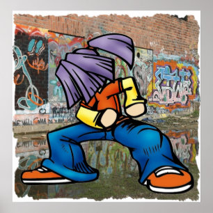 Hip Hop graffiti poster