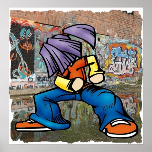 Hip Hop graffiti poster (Voorkant)