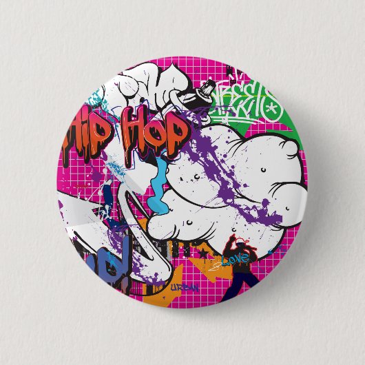Hip Hop Graffiti Ronde Button 5,7 Cm (Voorkant)