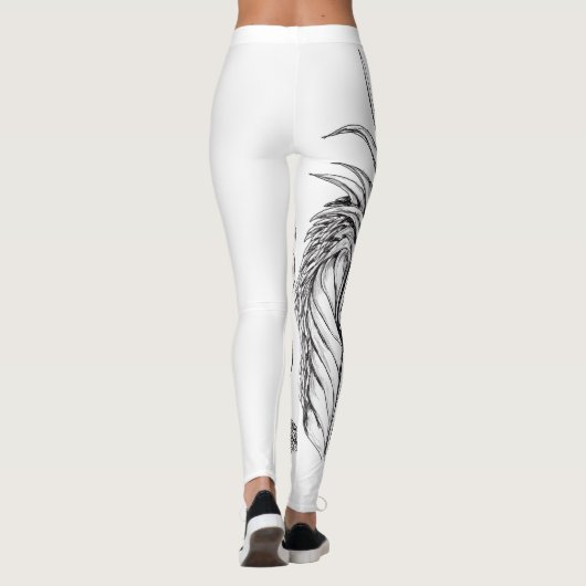 Hip Hop Grafische Leggings - Draak (Achterkant)